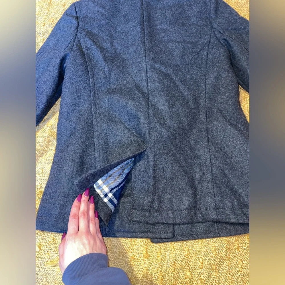 Charcoal Grey Wool Blend American Eagle Peacoat - Picture 10 of 11